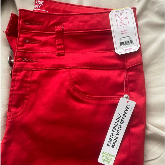 Mid-rise Skinny Red Pants - Picture 3 of 4